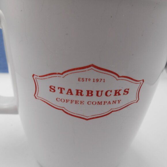 STARBUCKS COFFEE MUG CUP WHITE RED VINTAGE 2006 COLLECTIBLE 13 FL OZ - Picture 10 of 10
